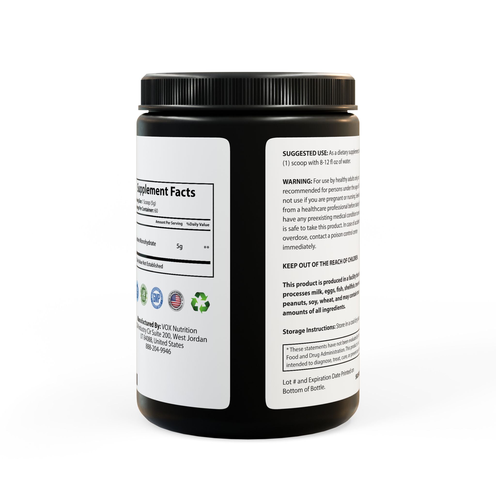 FitNinja Creatine Monohydrate Supplement (300g, 10.58oz)
