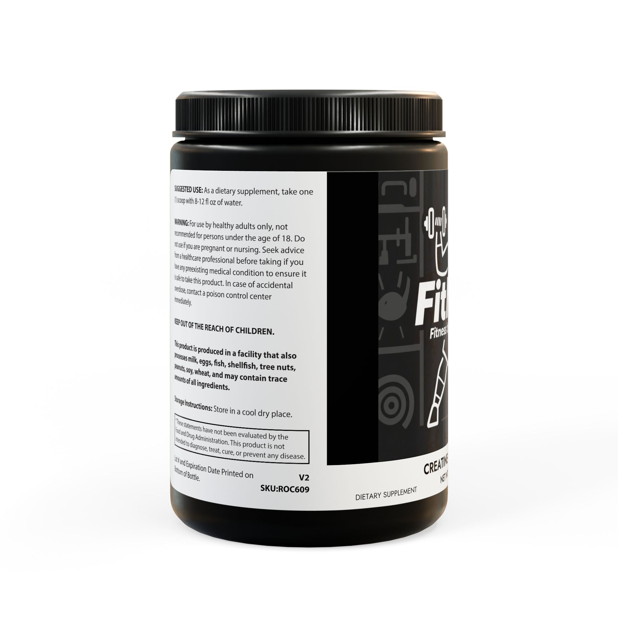FitNinja Creatine Monohydrate Supplement (300g, 10.58oz)