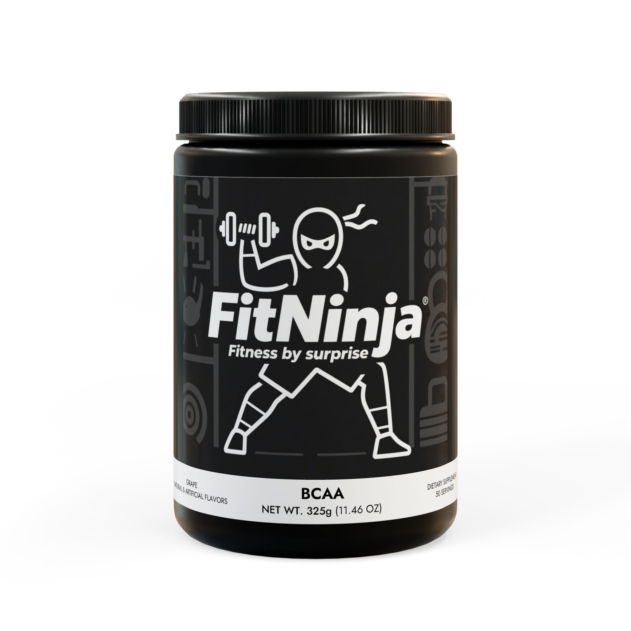 FitNinja BCAA Supplement, Grape (325g, 11.46oz, 50 servings)