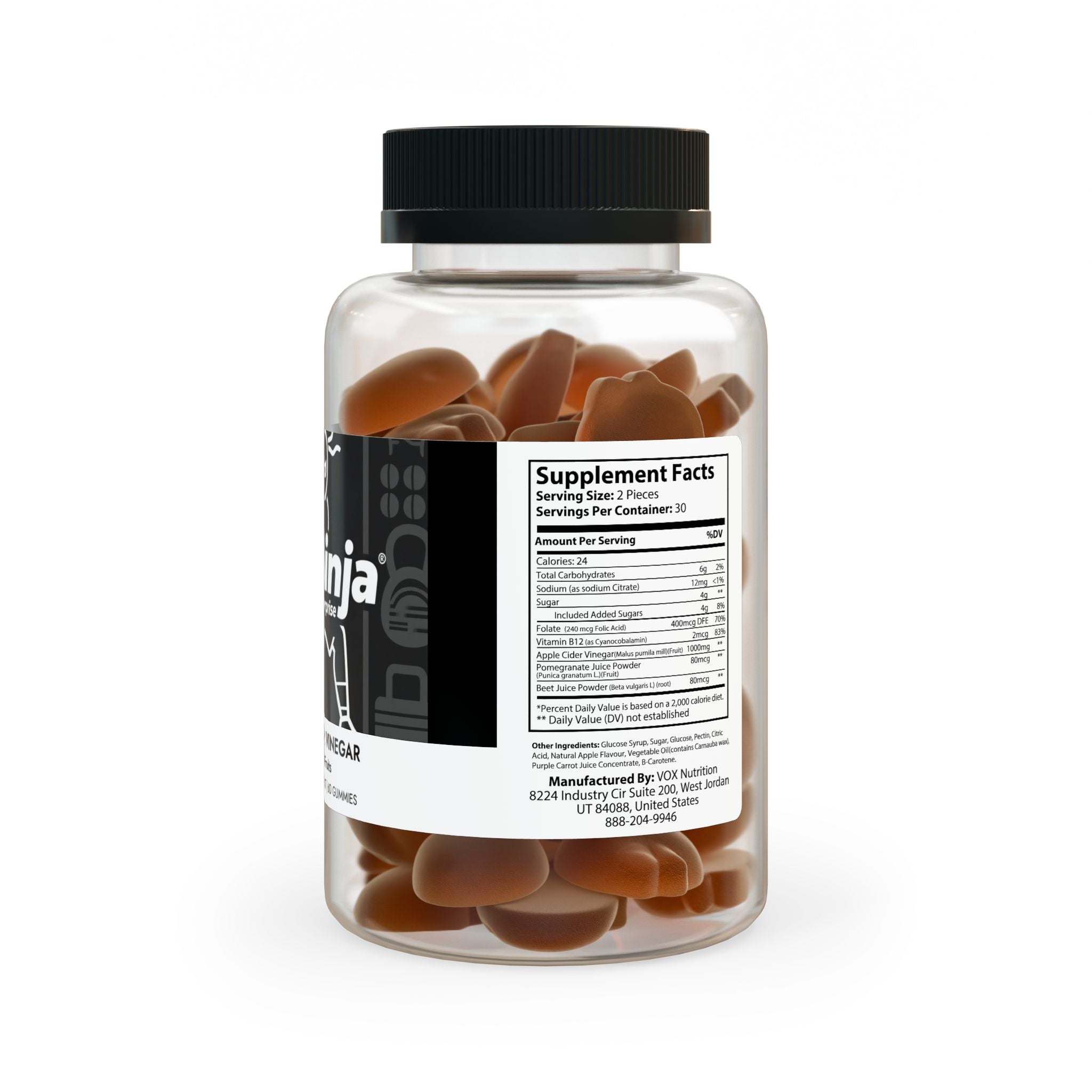 FitNinja Apple Cider Vinegar Gummies (60 Gummies)